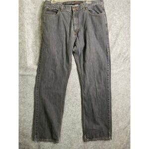 Perry Ellis Mens Grey Straight Leg Denim Jeans 100% Cotton 36x32